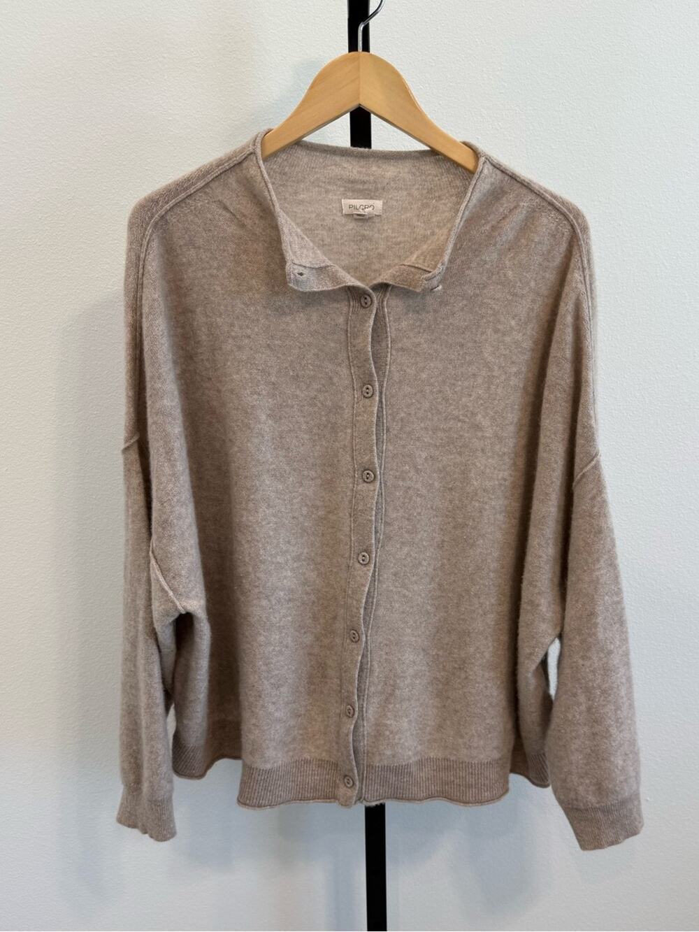 Anthropologie Pilcro Cashmere Collection Tan Button-Front Sweater Cardigan 2X